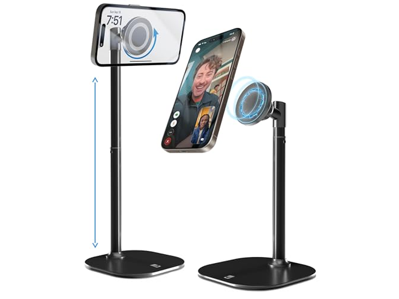 Soporte magnético ajustable para iPhone para soporte de teléfono de escritorio