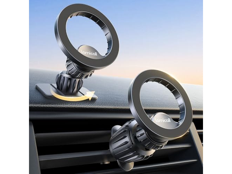 El soporte para teléfono del coche con ventilación para salpicadero de coche se adapta a la funda del teléfono Magsafe