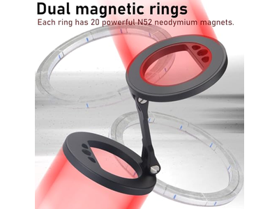Soporte para teléfono con anillo magnético doble