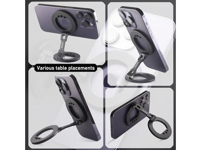 Soporte para teléfono con anillo magnético doble