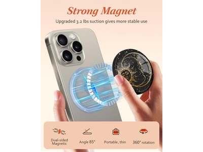 Soporte magnético para teléfono con soporte para dedo para iPhone