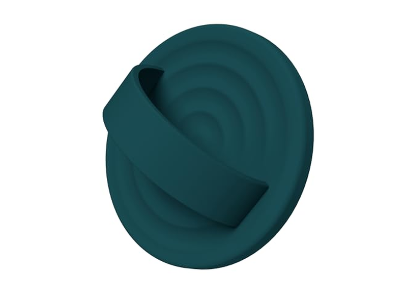 Soporte magnético para agarre de anillo de teléfono, lazo de silicona para dedo, verde oscuro