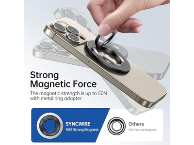 Soporte magnético para anillo de teléfono para soporte de agarre para teléfono celular MagSafe