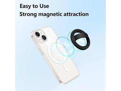 Soporte magnético para teléfono con agarre de anillo de silicona