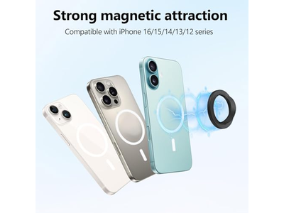 Soporte magnético para teléfono con agarre de anillo de silicona