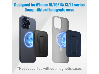 Cartera magnética para iPhone: tarjetero y soporte ligeros
