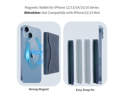 Cartera Magnética para iPhone Tarjetero Azul