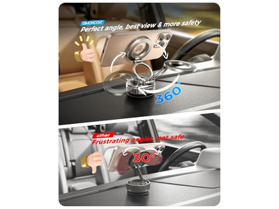 Soporte para teléfono con ventosa de vacío ajustable de metal 360