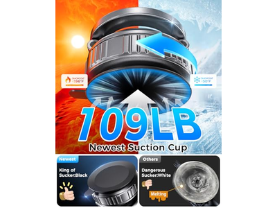 Soporte para teléfono con ventosa de vacío ajustable de metal 360