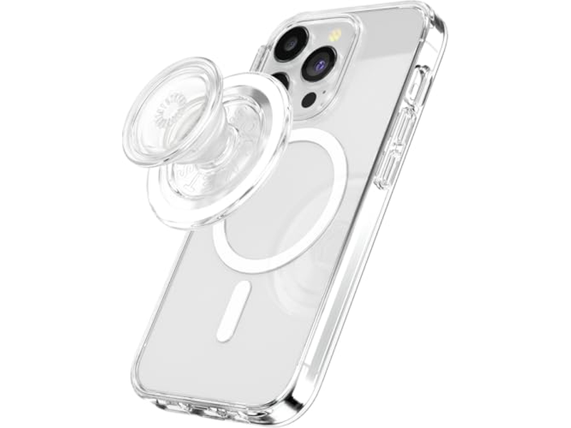 Agarre para teléfono MagSafe con soporte y sujeción segura - Transparente