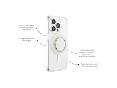 Agarre para teléfono con soporte y soporte magnético para estuches MagSafe