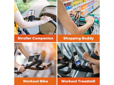 Soporte para teléfono para bicicleta Peloton, cinta de correr, cochecito, soporte para teléfono