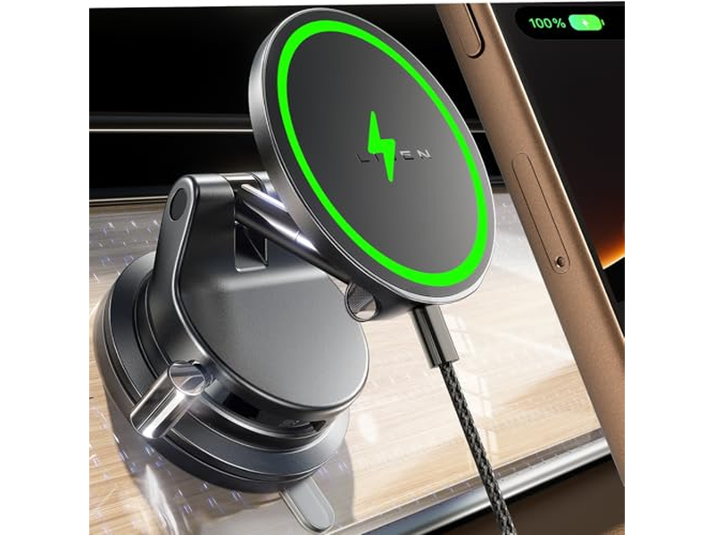 Cargador del soporte del coche de Magsafe del soporte 15W del teléfono de la ventosa