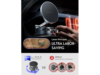 Cargador del soporte del coche de Magsafe del soporte 15W del teléfono de la ventosa