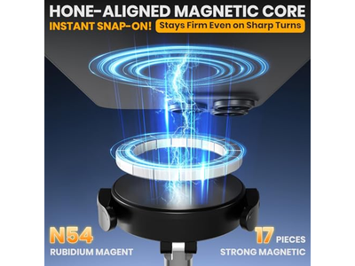 Soporte magnético para teléfono al vacío con abrazadera