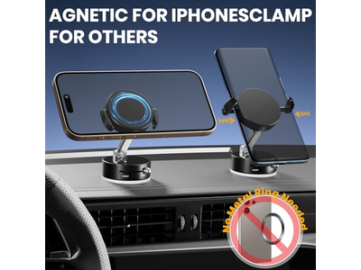 Soporte magnético para teléfono al vacío con abrazadera