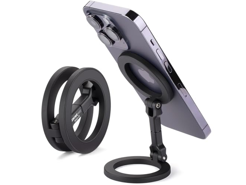 Soporte para teléfono con anillo magnético doble, fijación rápida a cualquier superficie de hierro