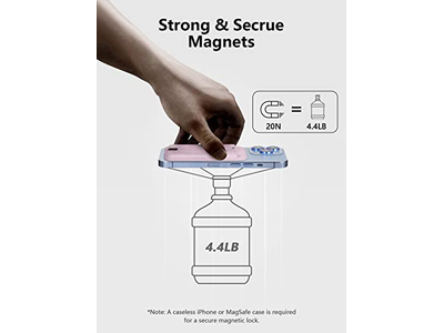 Portatarjetas magnético para iPhone Serie 12-16 Bloqueo RFID Se adapta a 4 Ca