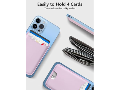 Portatarjetas magnético para iPhone Serie 12-16 Bloqueo RFID Se adapta a 4 Ca