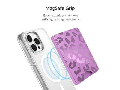 Cartera con tarjetero magnético para iPhone 12-13-14-15 - Púrpura Amatista L