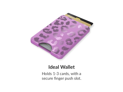 Cartera con tarjetero magnético para iPhone 12-13-14-15 - Púrpura Amatista L