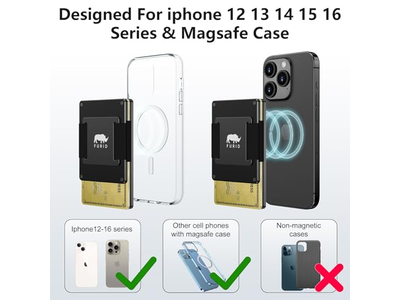 Tarjetero magnético con correa para efectivo para diseño minimalista de la serie iPhone