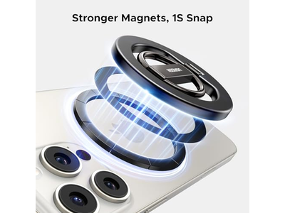 Agarre magnético para teléfono para soporte MagSafe, soporte de anillo fuerte Universal
