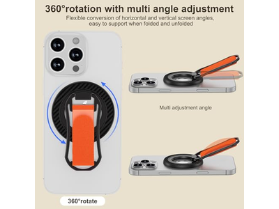 Agarre magnético para teléfono, soporte ajustable para dedo, bucle para Smart