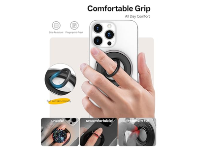Soporte magnético para anillo de agarre de teléfono Compatible con iPhone y Andro