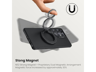 Soporte magnético para anillo de agarre para teléfono con agarre extensible y patada ajustable