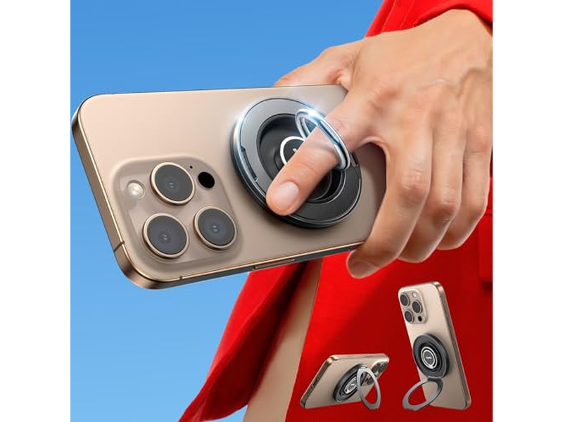 Soporte magnético para teléfono con anillo de rotación de 360 grados para dispositivos MagSafe