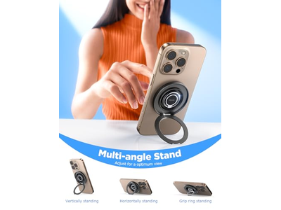 Soporte magnético para teléfono con anillo de rotación de 360 grados para dispositivos MagSafe