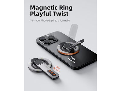 Soporte magnético para teléfono con soporte para anillo de dedo y diseño Fidget