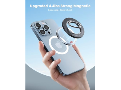 Anillo magnético para teléfono MagSafe: imán fuerte y agarre con rotación de 360 grados