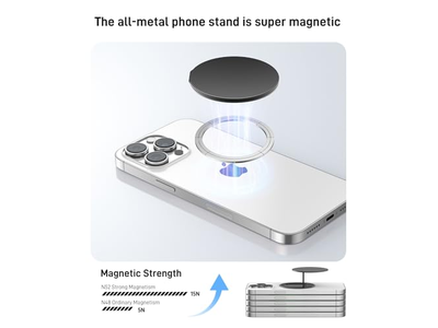 Soporte magnético para anillo de teléfono y soporte compatible con MagSafe