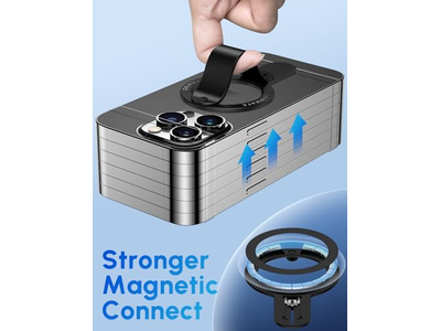Soporte magnético para anillo de teléfono para smartphones compatibles, color negro