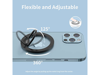 Soporte magnético para anillo de teléfono para soporte de agarre ajustable MagSafe Removab