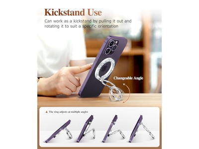 Soporte magnético para anillo de teléfono con soporte ajustable y soporte