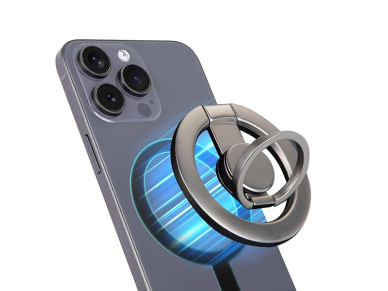 Tenedor magnético del anillo del teléfono con el apretón y el soporte compatible con Mag