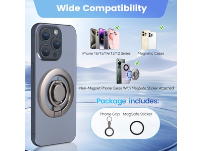 Tenedor magnético del anillo del teléfono con el apretón y el soporte compatible con Mag