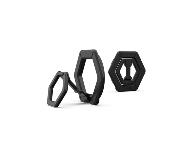 Soporte de anillo magnético para teléfono con agarre extraíble para el dedo y rotación de 360