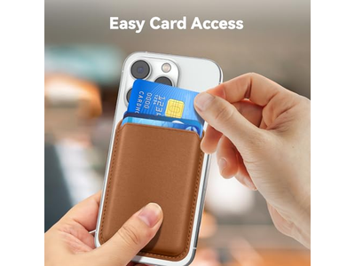 Tarjetero magnético de cuero RFID para accesorios adhesivos para iPhone Br