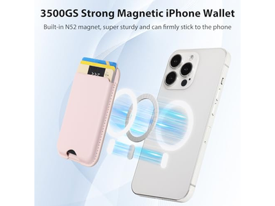 Cartera magnética compatible con MagSafe, paquete de 2 tarjeteros para iPhone