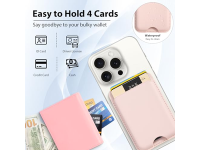 Cartera magnética compatible con MagSafe, paquete de 2 tarjeteros para iPhone
