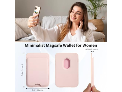Cartera magnética compatible con MagSafe, paquete de 2 tarjeteros para iPhone