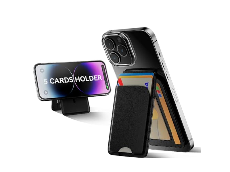 Cartera Magnética para iPhone 5 Tarjetero con Soporte Bloqueo RFID B
