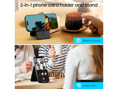 Cartera Magnética para iPhone Tarjetero de Cuero Ajustable Bloque RFID