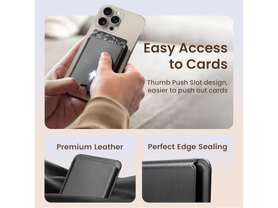 Cartera magnética para iPhone Series y fundas MagSafe - Tarjeta de bloqueo RFID