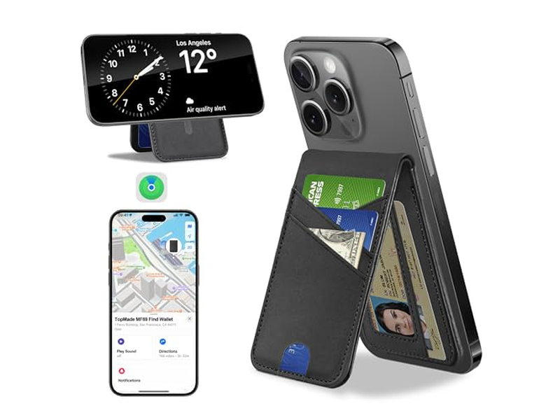 Cartera magnética para iPhone con tarjetero Find My 6 y bloqueo RFID