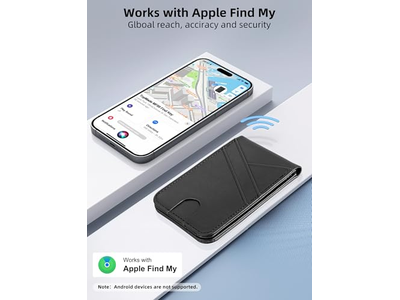 Cartera magnética para iPhone con tarjetero Find My 6 y bloqueo RFID